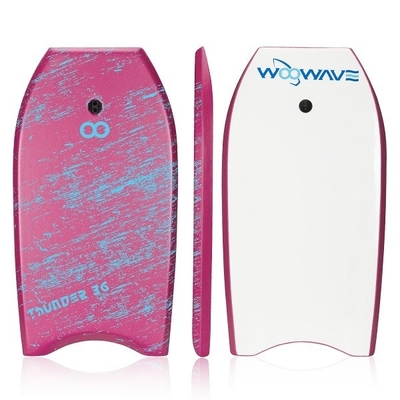 36' 스파임 보디보드 레인지와 핀 초보자 레벨 1.42파운드 프로 WOOWAVE