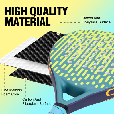 로고 OEM 탄소 섬유 에바 코어 패델 테니스 라켓 OEM 패델 라켓 WOOWAVE