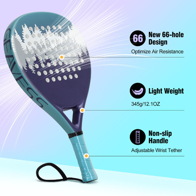 로고 OEM 탄소 섬유 에바 코어 패델 테니스 라켓 OEM 패델 라켓 WOOWAVE