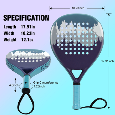 로고 OEM 탄소 섬유 에바 코어 패델 테니스 라켓 OEM 패델 라켓 WOOWAVE