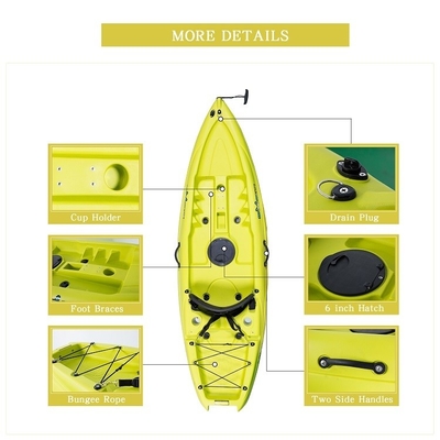 2.1-3m 길이 회전형 카야크 WOOWAVE LLDPE/HDPE 재료로 제조