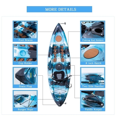 WOOWAVE 2.7M 전문 OEM/ODM 카야크 단인 카누 카야크 패키지 세부 사항