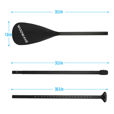 첨단 기술 알루미늄 나일론 서식 SUP 패들 조절 길이 161-212cm