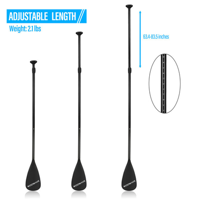 첨단 기술 알루미늄 나일론 서식 SUP 패들 조절 길이 161-212cm