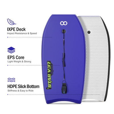 어린이용 맞춤형 EPS XPE HDPE 보디보드 1.97 인치 두께 내구성 디자인