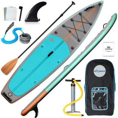 Woowave 11'6&quot;X31'5&quot;X6&quot; 보디보드 ISUP로 호수와 강 서핑 경험을 업그레이드하십시오.