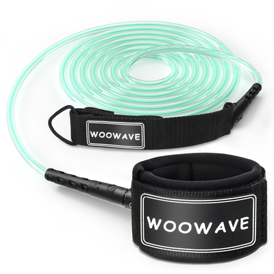 WOOWAVE 11ft SUP 리어스 코일 또는 오렌지색 직선 디자인으로 보드를 가까이 유지하십시오.