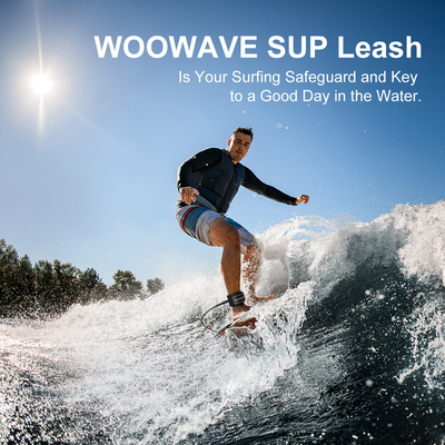WOOWAVE 11ft SUP 리어스 코일 또는 오렌지색 직선 디자인으로 보드를 가까이 유지하십시오.