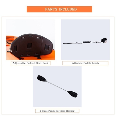 LLDPE/HDPE 재료 2.2m 오렌지 카야크 카누 수중 스포츠 및 가족 재미