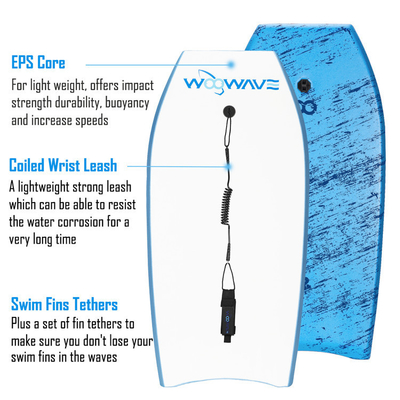 당신의 서핑 게임을 업그레이드하세요 Woowave EPS XPE HDPE Foam Board Bodyboard with Surf Leash