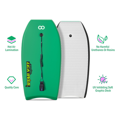 보드 무게 1.17파운드 Woowave 33 인치 사용자 정의 디자인 HDPE 쇼트보드 라이더용 보디보드